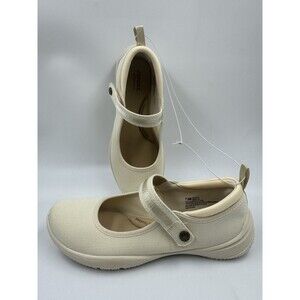 Jsport Womens Shoes Cream Mary Jane Memory Foam Contoured Arch Lightweight 7.5